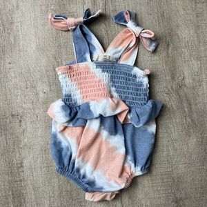 Jessica Simpson Baby Girl Tie dye Romper 3-6 Months
